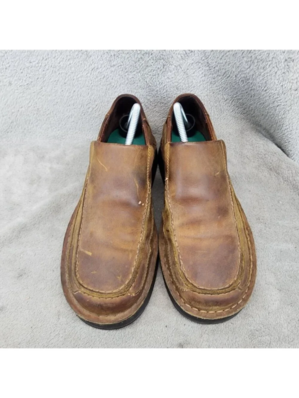 Clarks Shoes Mens Size 9 Brown Leather Senator Slip On Loafers *Read*